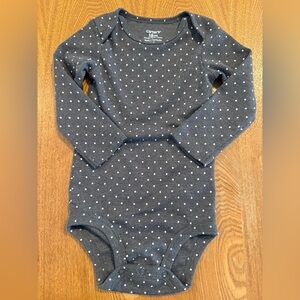 Carter's Charcoal Bodysuit with White Dots